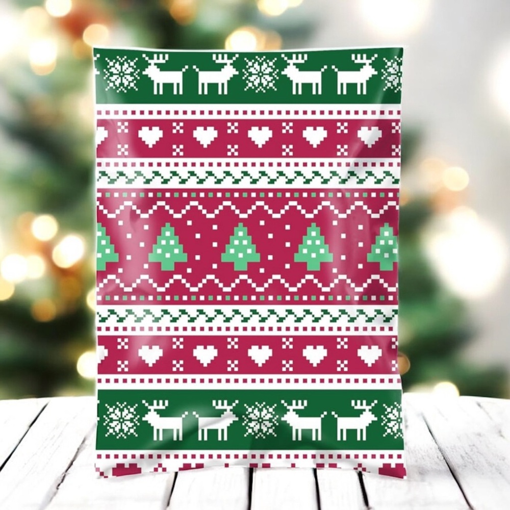 (10) 10x13 Christmas Poly Mailers